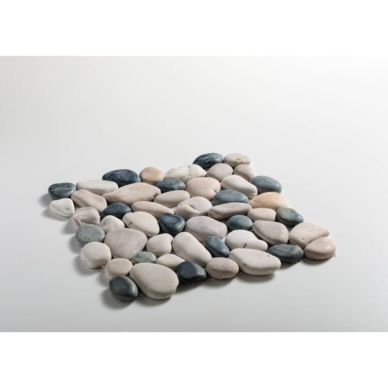 Classic Pebble 11 in. x 11 in. Mesh-Mounted Mosaic Wall and Floor Tile