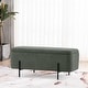 preview thumbnail 3 of 31, MCombo Storage Ottoman Bench, Teddy Fabric Upholstered Footstool with Storage Space - 15.7"D x 47.2"W x 20.5"H Light Green