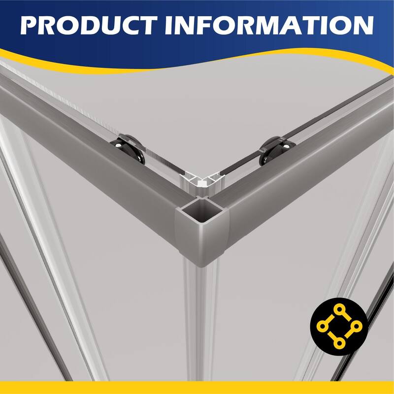 i-Homare 36 in.D x 36 in. W x 72 in. H Corner Shower Enclosure with Double Sliding Doors