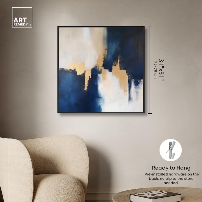 Indigo Aurelian Canvas by Art Remedy