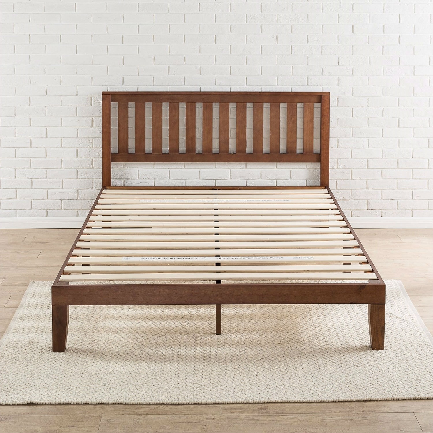Queen size mission style solid wood platform bed frame with headboard shop in espresso finish