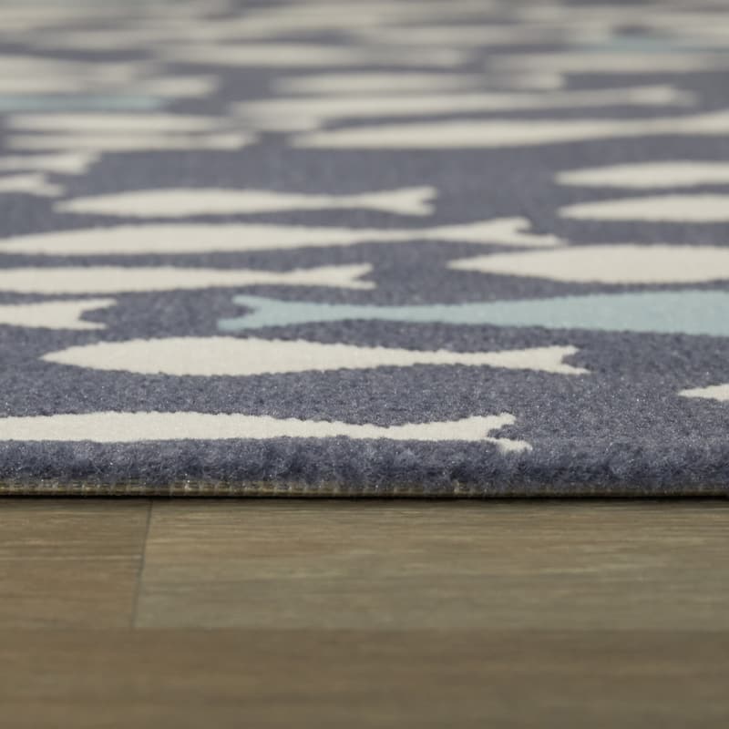 Mod-Tod School of Fish Coastal Area Rug