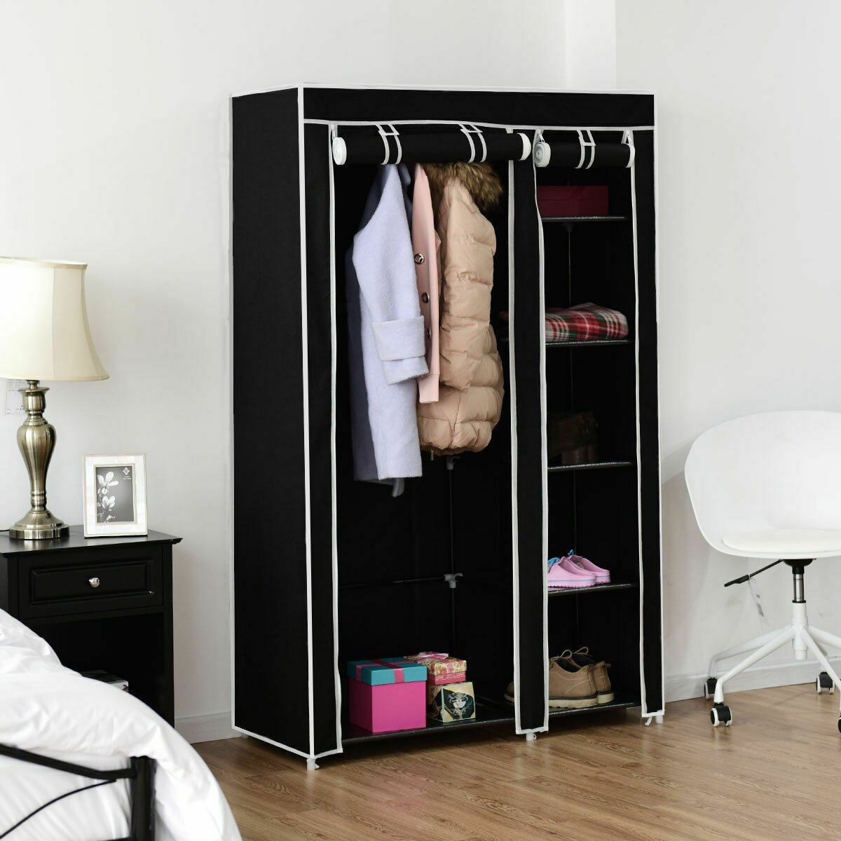 Shop Costway 69 Portable Closet Storage Organizer Clothes