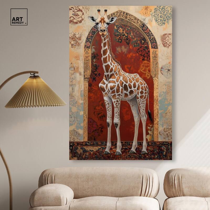 Giraffe Archway Canvas by Art Remedy, Gallery Wrapped