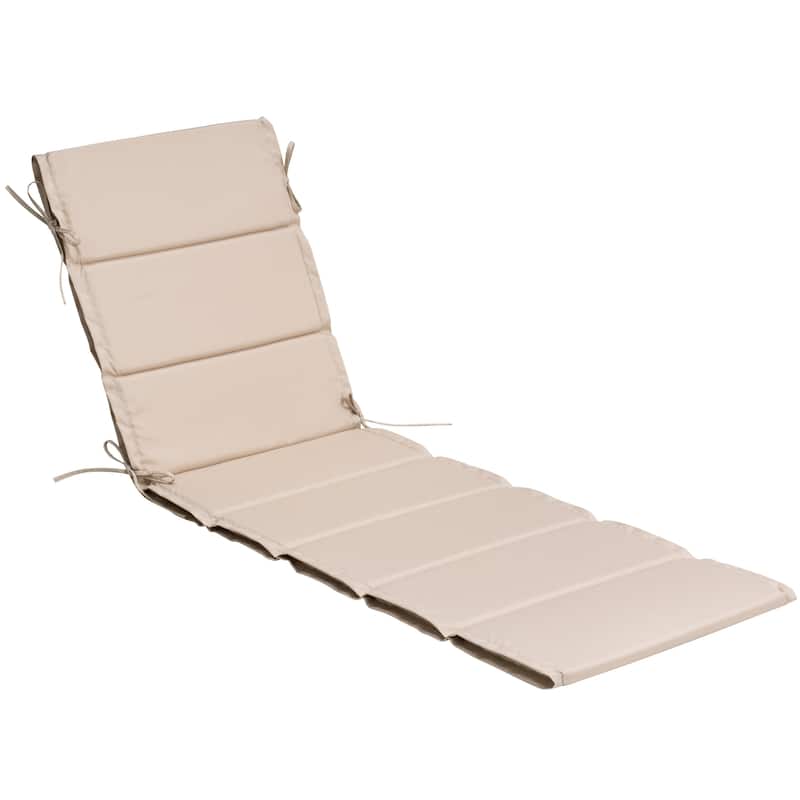 Pellebant Outdoor Patio Chaise Lounge Cushion Lounger Pad - Beige - 73in - 1PC