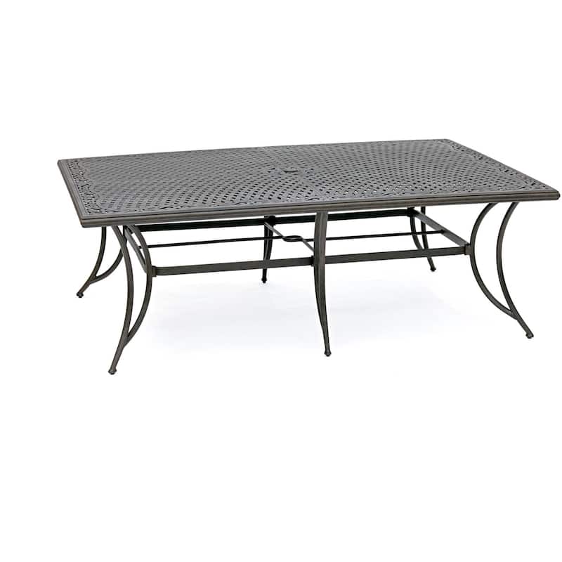 Hanover Manor 11-Piece Dining Set with 10 Sling Chairs and an Extra-Large 60" x 84" Cast-Top Dining Table