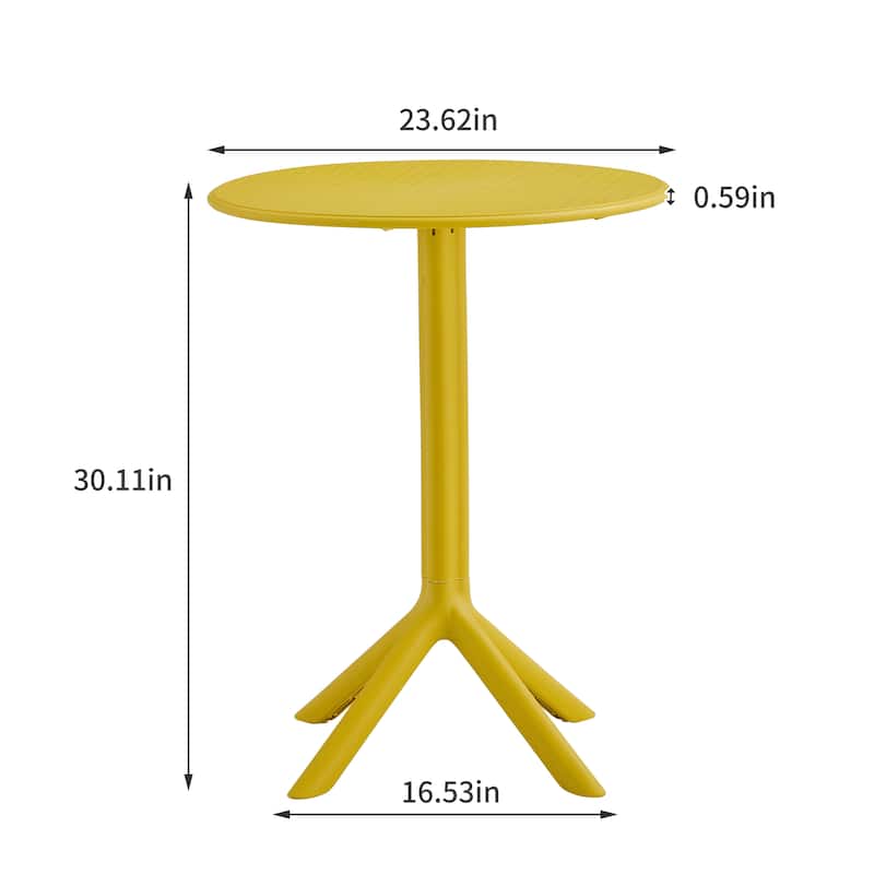 Patio Indoor 3 Piece Plastic Arm Chair Bistro GRS Premium Ocean Plastic