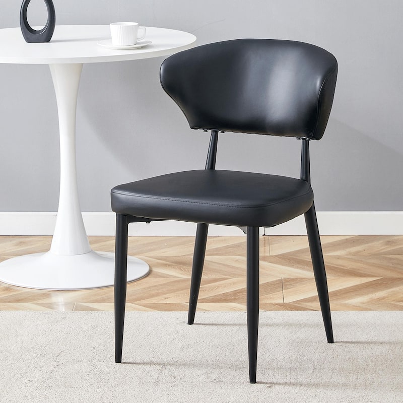 Roomfitters Ergonomic Dining Chairs with Curved Backrest, Minimalist Design Set of 4 for Dining Room or Office