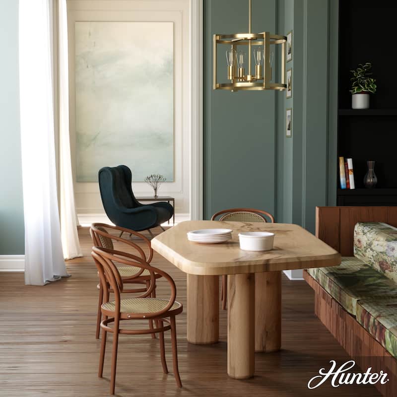 Hunter Astwood 18" 4-Light Chandelier, Caged, Kitchen Island, Dining Room, Entry - Transitional, Art-Deco, Contemporary