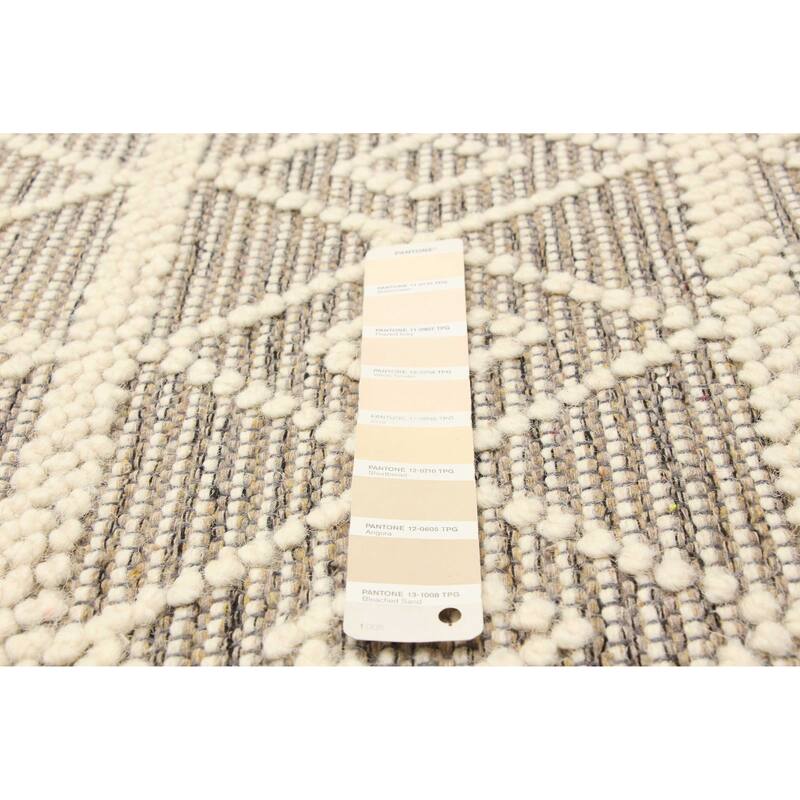 ECARPETGALLERY Braid weave Sienna Cream Wool Rug - 4'1 x 7'10