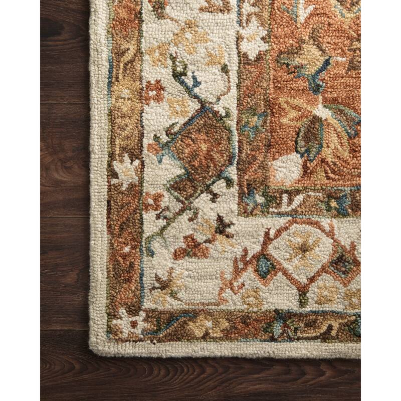Alexander Home Karrie Hand-hooked Bordered Wool Area Rug