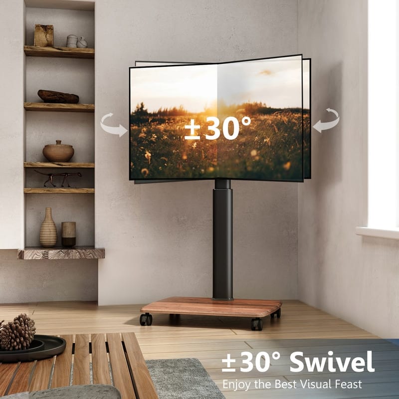 FITUEYES Rolling TV Floor Stand For 32 70 Inch TVs Elegant Portable fitueyes-rolling-tv-floor-stand-for-32-70-inch-tvs-elegant-portable
