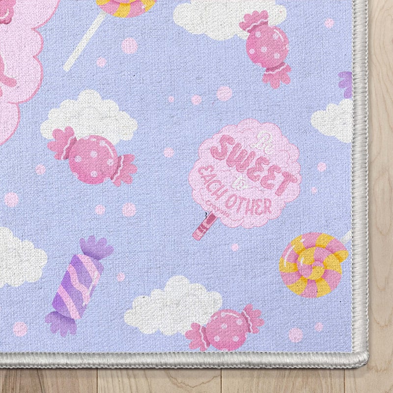 Crayola Be Sweet Lilac Area Rug By Well Woven