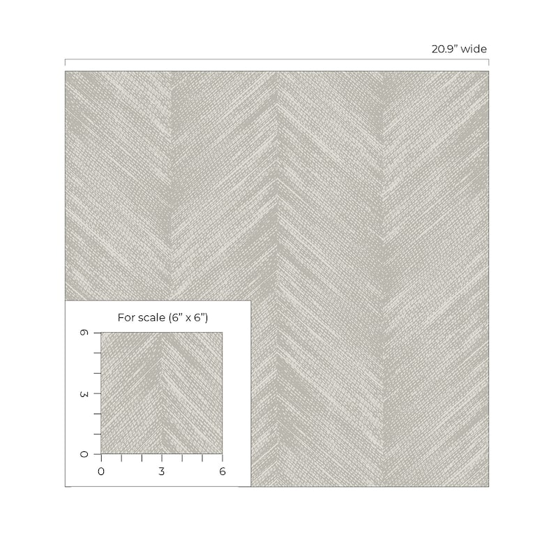 Seabrook Designs Otto Geometric Chevron Non-Woven Unpasted Wallpaper