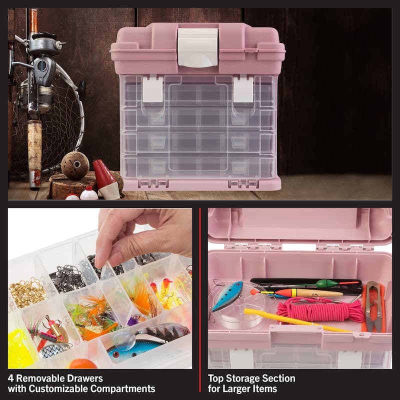 Portable Tool Box - Small Parts Organizer with Drawers and Customizable Compartments for Hardware, or Crafts by Stalwart