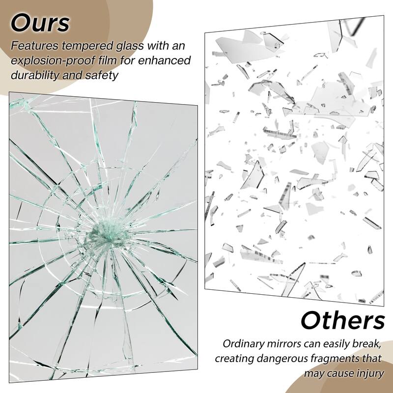 Asymmetrical Wall Mirror Decorative Irregular Mirror (Set of 2)