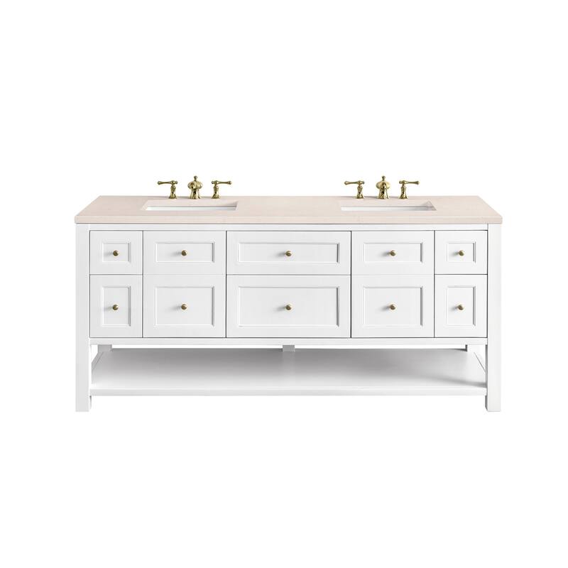 James Martin Vanities 330-V72-3EMR Breckenridge 72" Double Basin Wood