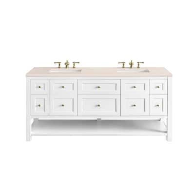 James Martin Vanities 330-V72-3EMR Breckenridge 72" Double Basin Wood