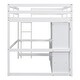 preview thumbnail 7 of 28, Full Size Wood Loft Bed with Wardrobe, Desk and Drawers