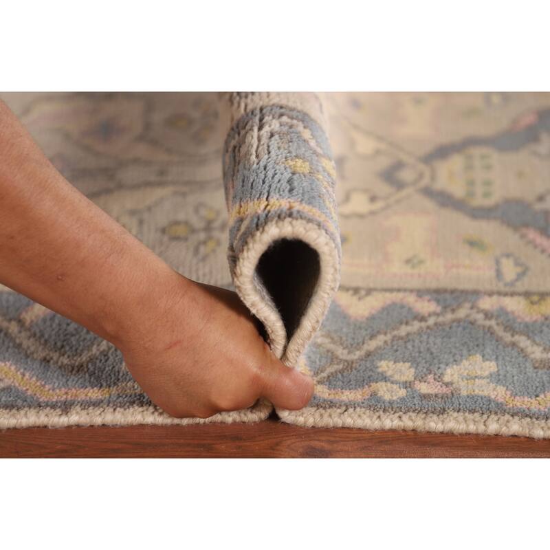 Earth Tone Oushak Oriental Runner Rug Handmade Wool Carpet - 2'3"x 10'1"