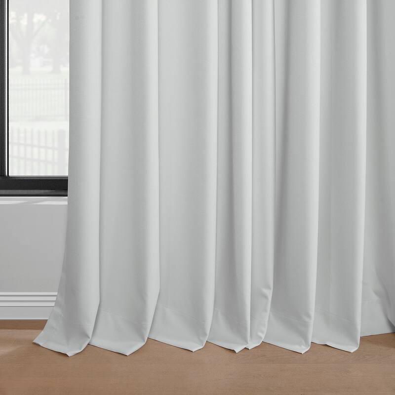 Exclusive Fabrics Solid Performance Linen Grommet Thermal Blackout Curtains for Bedroom & Living Room Curtains Single Panel
