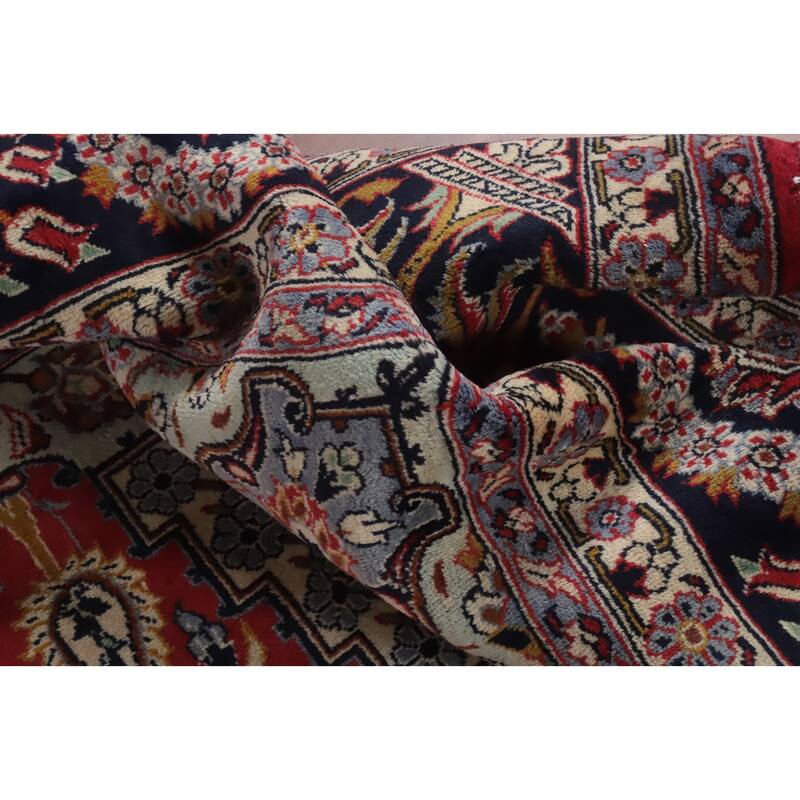 Hand Knotted Oriental 100% Wool Carpet Traditional Floral Red Najafabad Area Rug - 16' 2'' X 10' 3''