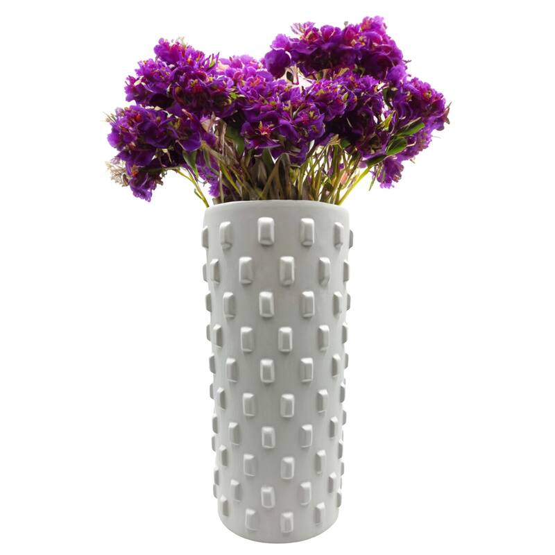White Ceramic Vase for Flowers