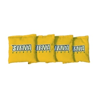 Siena College Saints Yellow Cornhole Bags