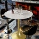 preview thumbnail 5 of 27, Kitchen Dining Table Marble Tabletop Round Modern Sintered Stone Bar Bistro Table