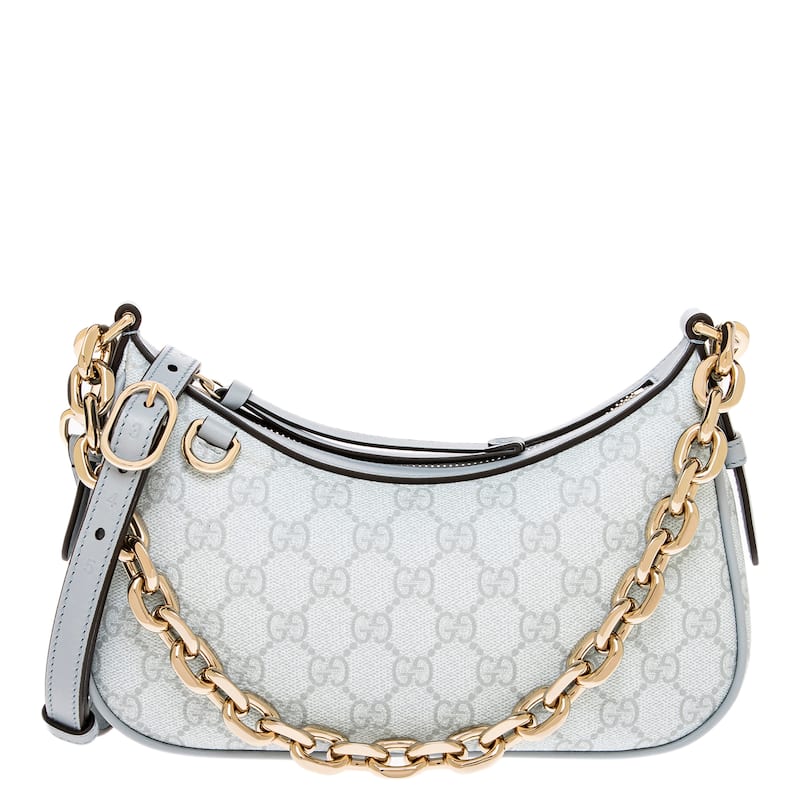 Gucci GG Emblem Small Shoulder Bag - Light Blue