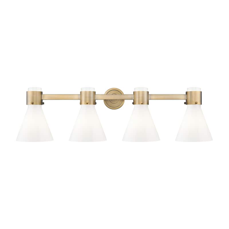 Innovations Lighting Downtown Urban - Lawton Cone - 4 Light 34" Wall-Mounted Bath Vanity Light