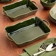 preview thumbnail 4 of 3, Certified International Verde Large Rectangular Baker 16" x 10.25" x 3" - 16.00"W x 10.25"D x 3.00"H