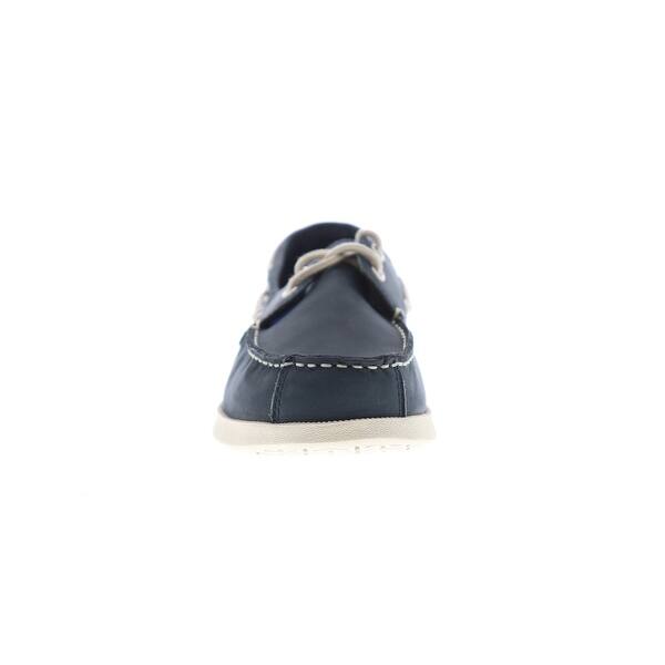Shop Florsheim Nassau 2 Eye Navy Mens Casual Boat Shoes