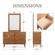 preview thumbnail 3 of 16, Furniture of America Beau Midcentury 4-Piece Walnut Wood Full-size Platform Bedroom Set