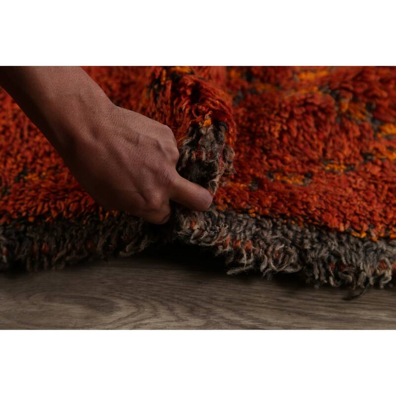 Tribal Moroccan Oriental Area Rug Wool Hand-knotted Office Carpet - 5'8" x 10'3"