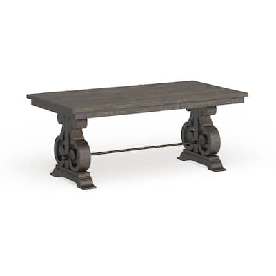 Magnussen Home Bellamy Peppercorn Dining Table - 40"W x 80"D x 30"H