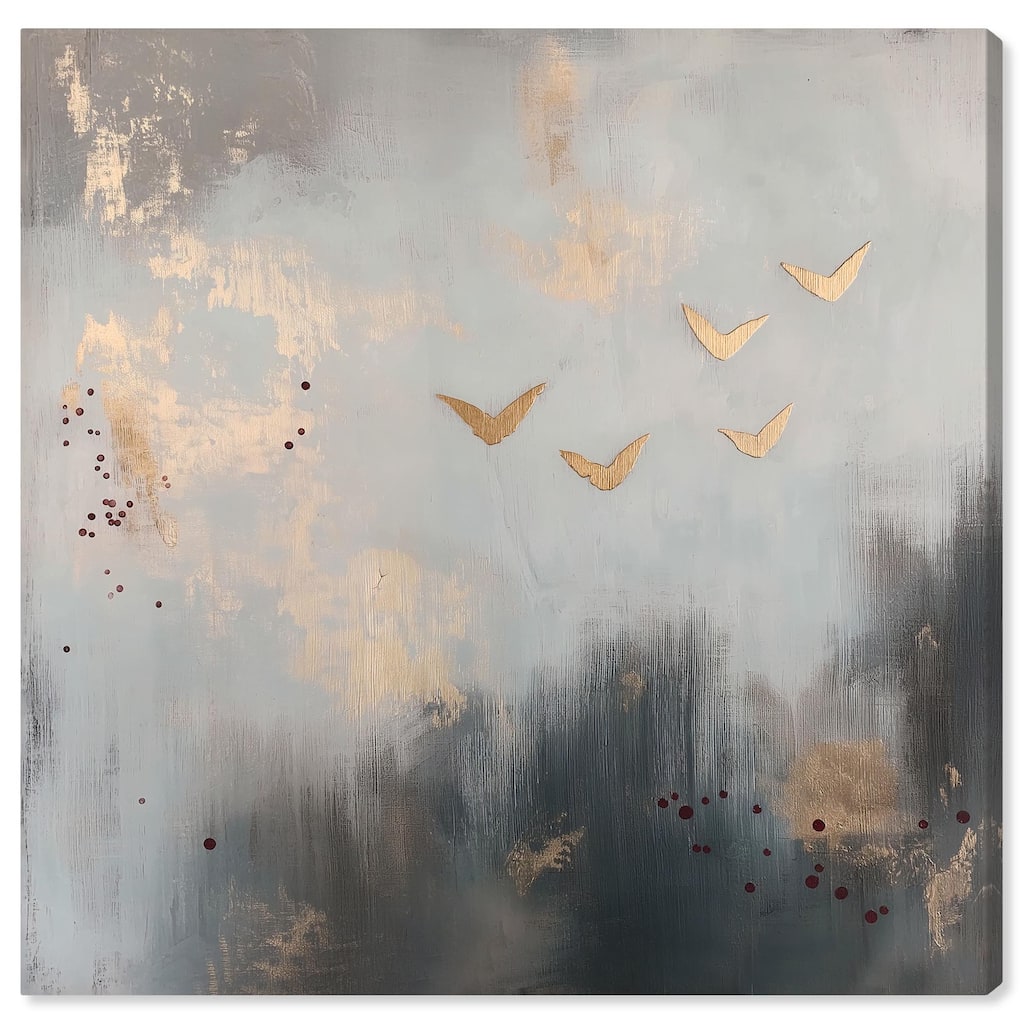 Golden Nebula Canvas by Art Remedy, Gallery Wrapped