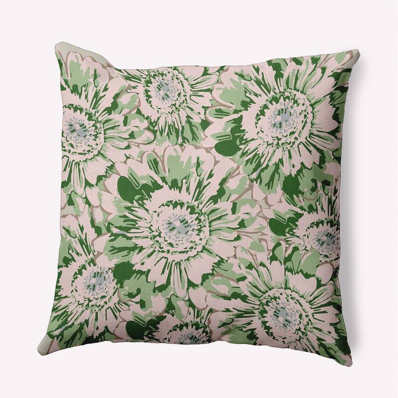 Big Flowers Decorative Throw Pillow - Leaf - 18" x 18"