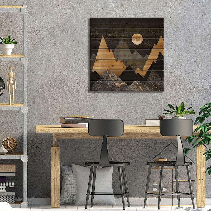 Metallic Night Print On Wood by SpaceFrog Designs - Multi-Color