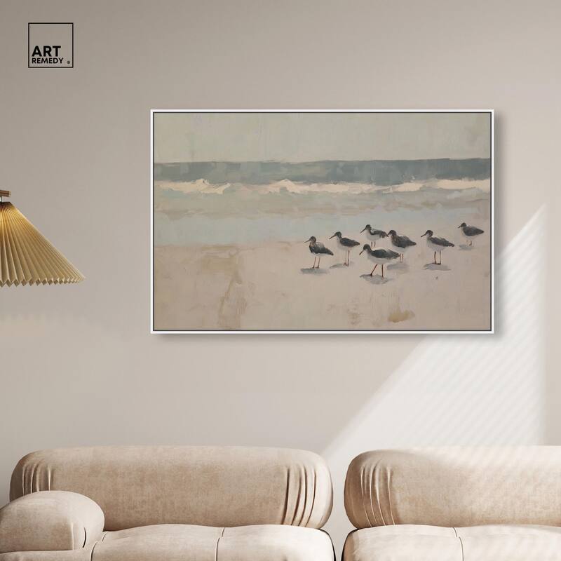 Seagulls at the Beach II Canvas by Art Remedy