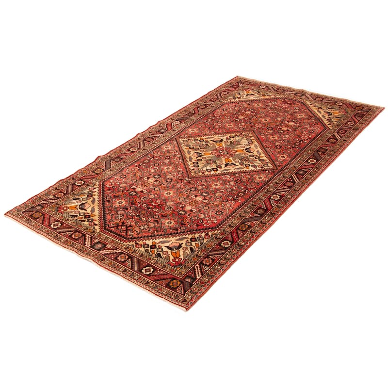 ECARPETGALLERY Hand-knotted Andelz Red Wool Rug - 5' 4" x 10' 7"