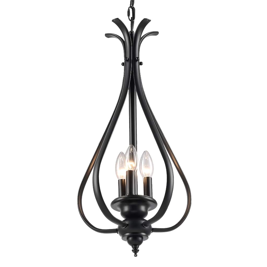 3-Light Dimmable Geometric Teardrop Pendant Chandelier