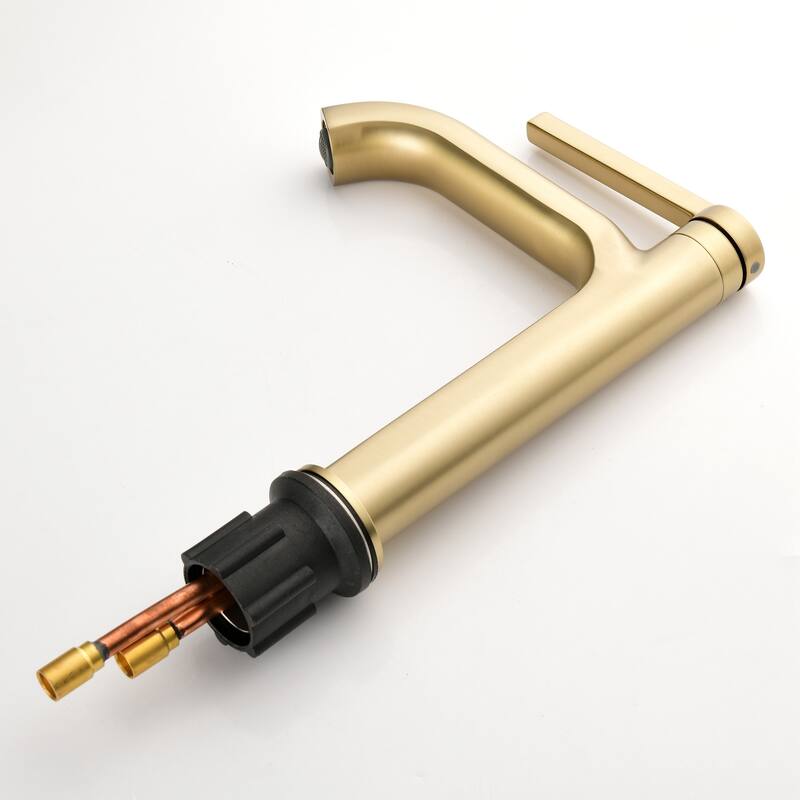 9 in.H Modern Matte Black/ Brushed Gold Single Handle Bathroom Faucet includes Hardware