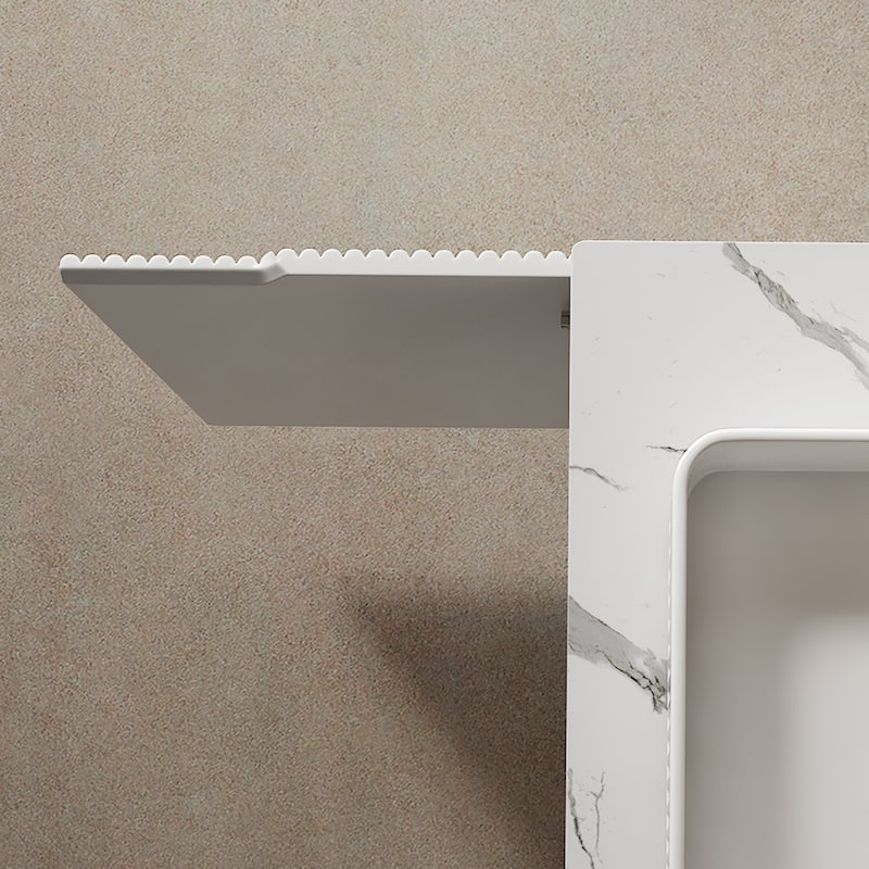 30 in. W Single Sink Freestanding Bath Vanity with Carrara White Sintered Stone Top