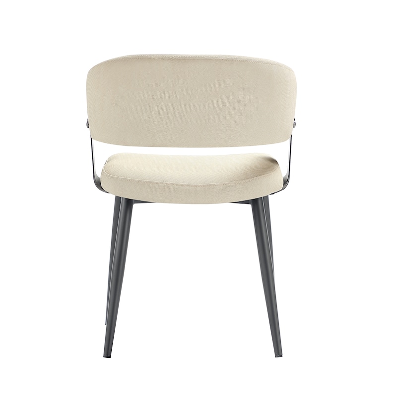 Manhattan Comfort Luce Stone Grey Textured Leatherette Dining Chair