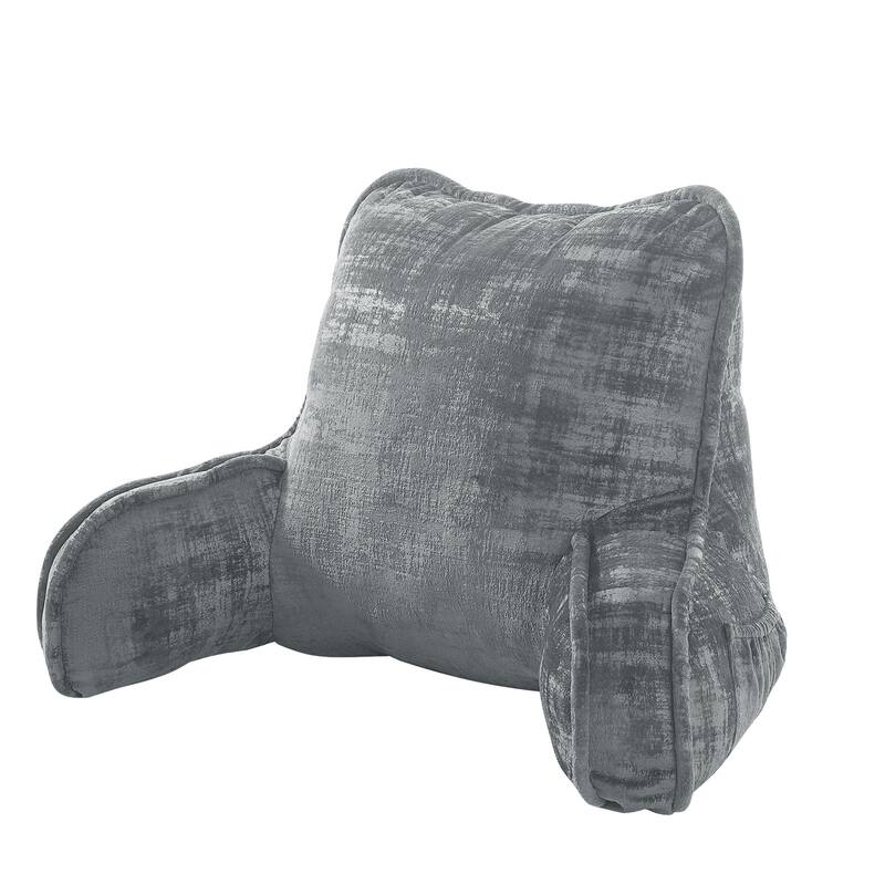Textured Velvet Bedrest Reading Pillow Cover & Filling