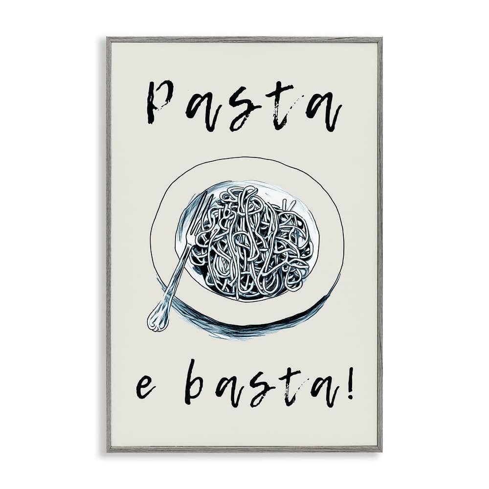 Stupell Pasta e Basta Meal Framed Giclee Art Design By Andreas Magnusson