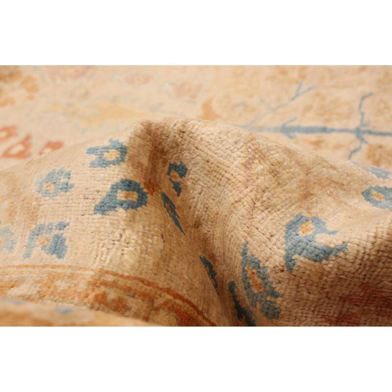 ECARPETGALLERY Hand-knotted Peshawar Oushak Beige Wool Rug - 8'10 x 11'8