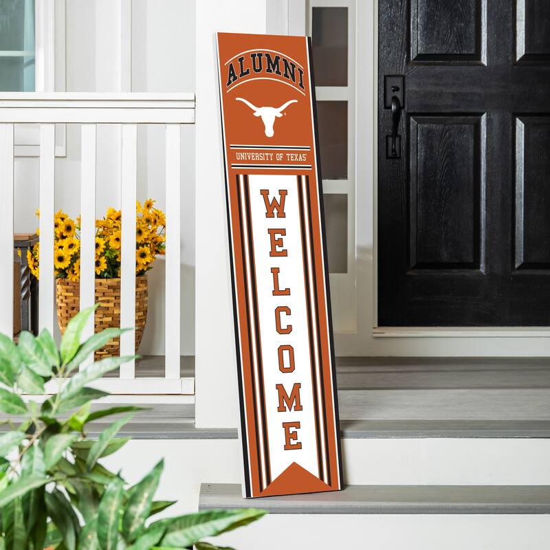 47" Porch Leaner Welcome Wall Sign, Virginia Tech - White