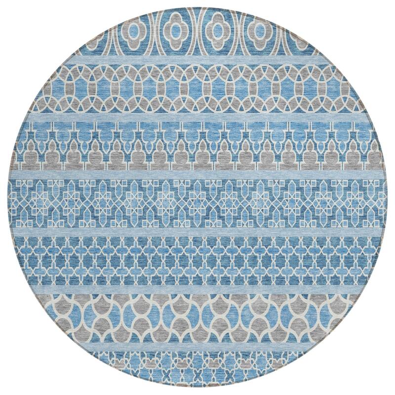 HomeRoots Quatrefoil Transitional Rectangle Outdoor Rug